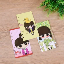 Точечный ручка индекс внутренняя бумага для блокнота A6 диаметр A6 несброшюрованный, 6 цветов разделения индекс бумажные страницы классификации