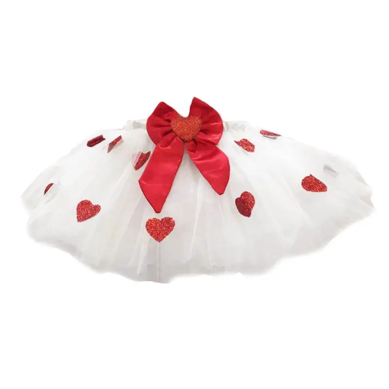 Bowknot Princess Tutu Skirt Baby Girls Summer Clothes Heart Kids Party Tutu for Girl Skirts Children Colorful Mini Pettiskirt 3