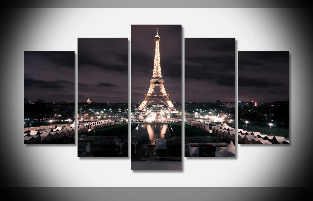 P0004 Tour Eiffel Paris Tour La Nuit Eclairage Affiche Tour