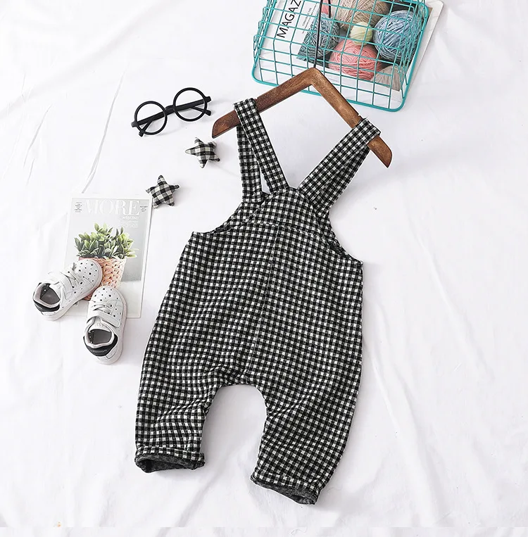 Calças para Meninos Meninas do Bebê Menino da Menina Yatfiml Crianças Xadrez Macacão Grande pp Calças Primavera Nova Criança 8 High Quality Mamãe e Bebê
