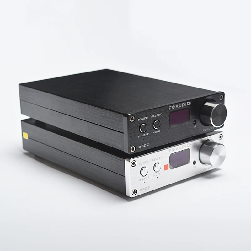 FX-Audio D802 Remote Control Input USB/Coaxial/Optical HiFi 2.0 home theater amplifier Audio 24Bit/192KHz 80W+80W OLED Display