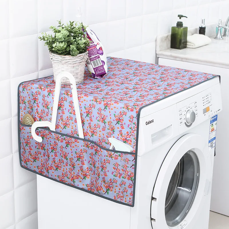 Водонепроницаемый чехол для стиральной машины с цветочным рисунком, Домашний Органайзер для холодильника, сумка для хранения