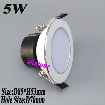 

Free shipping sale dimmable 5W LED downlight SMD5630 AC85-265V hole size 115-120mm 2 year warranty