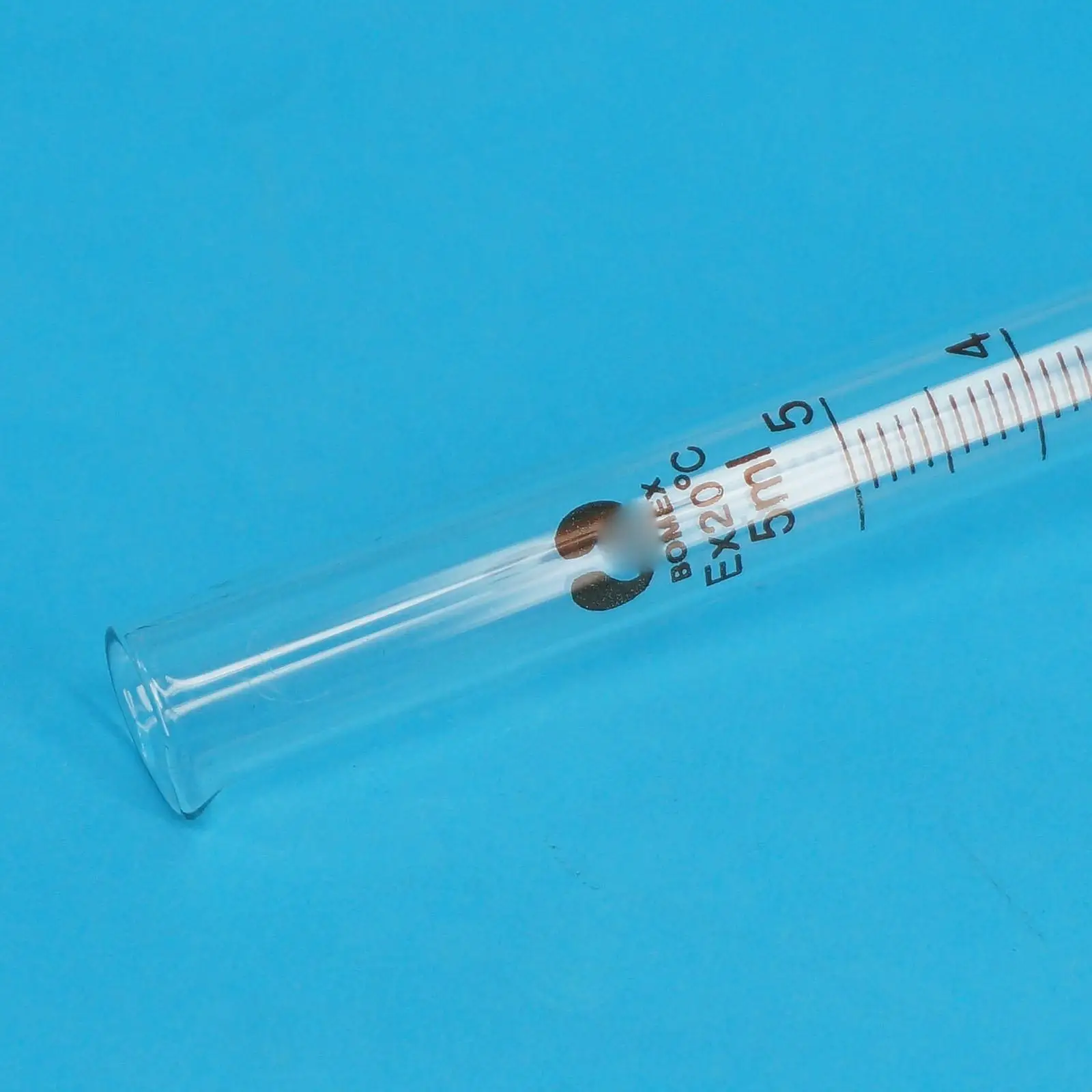 Lab Glass Graduated Measuring Cylinder 5ml 110mm Height With Spout Glassware