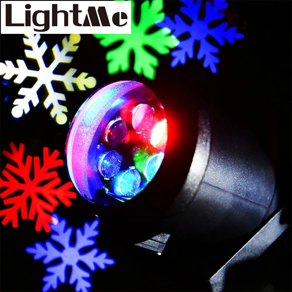 

2016 New Hot High Quality 110 - 240V 4W EU US Plug Energy Efficient LED Waterproof Snowflake Light Landscape Projector Lamp