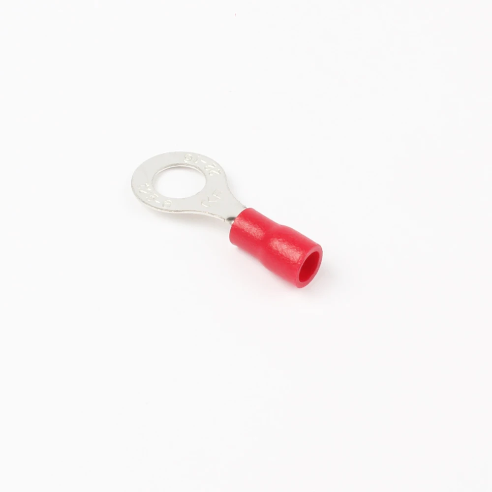 100 шт. RV1.25 6 Красный 22 16 AWG 0 5 1 мм2 Изолированный Кольцевой клеммный соединитель