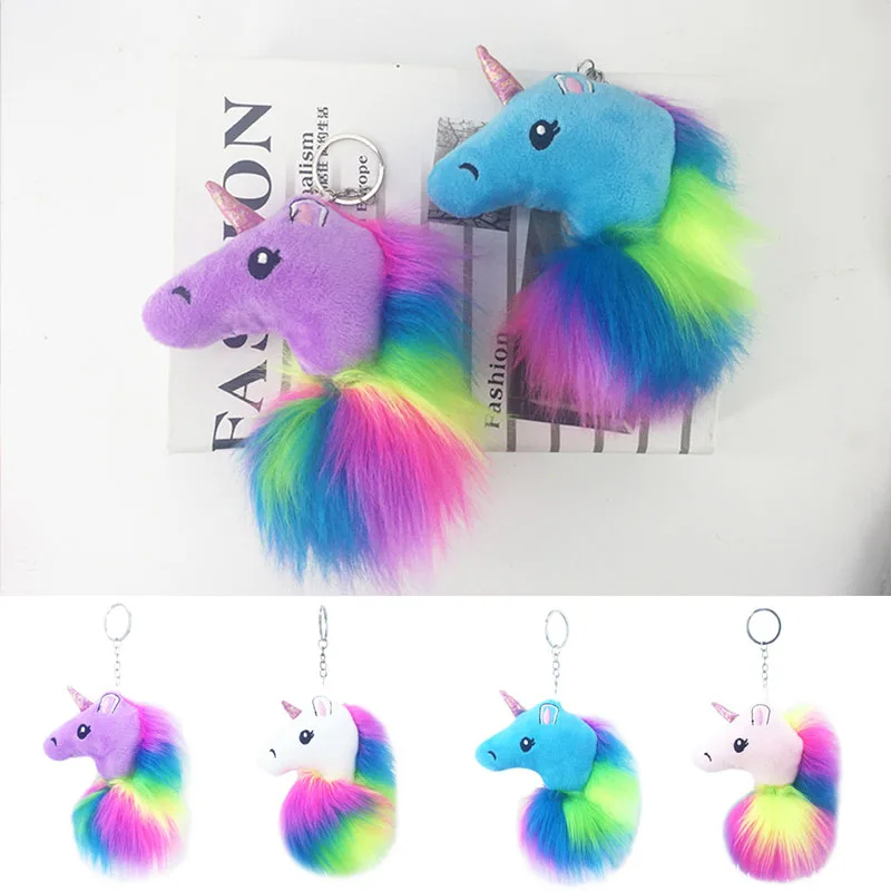 Mini Plush Unicorn Kids Toys Stuffed Animal Doll Toys Unicorn Keyrings Unicornio Peluche Girls Bag Hang Pendant Wedding Doll