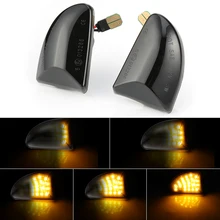 2 pçs lado dinâmico marcador luzes lado sequencial pisca a luz do sinal de volta para mercedes-benz smart fortwo w451 coupe/cabrio