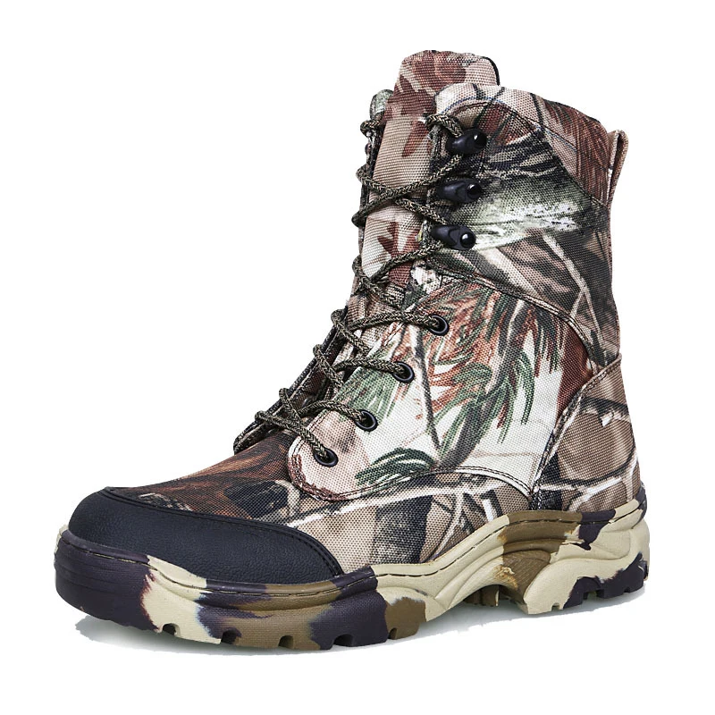 

Camouflage Hunting Boots Outdoor Army Military Tactical Boot Breathable Anti-skid Fishing Hiking Camping Combat Work Ankle Shoes