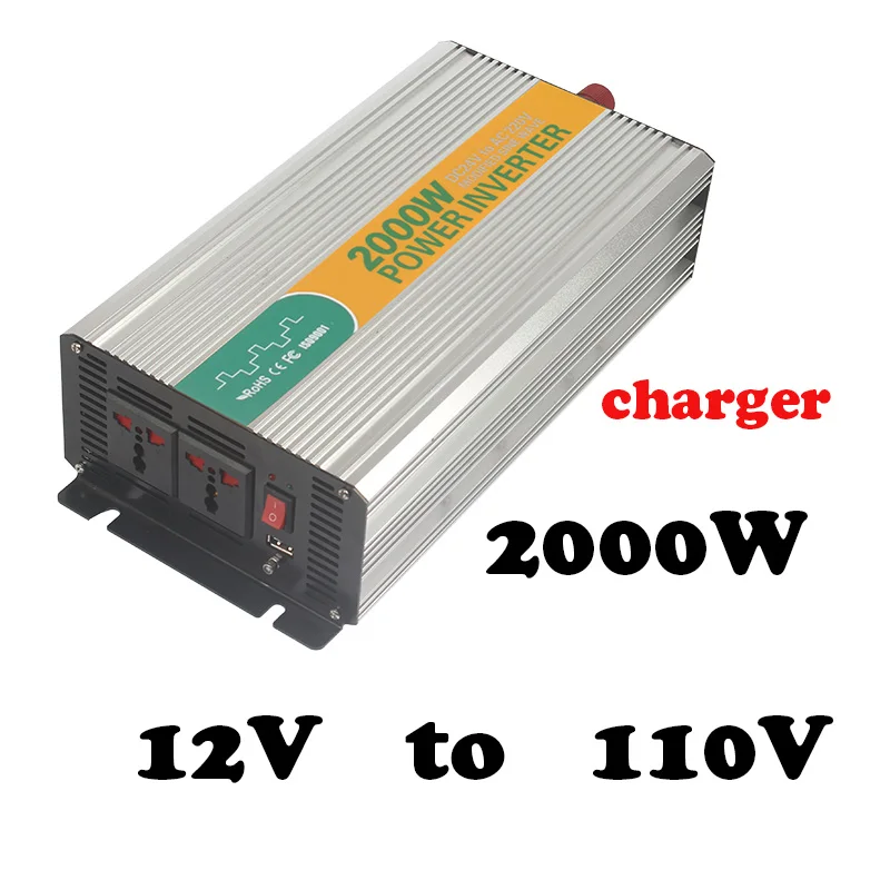 Мини инвертор с зарядным устройством 2000 Вт 12 В до 110 Вт|2kva inverter|mini inverteroff grid |