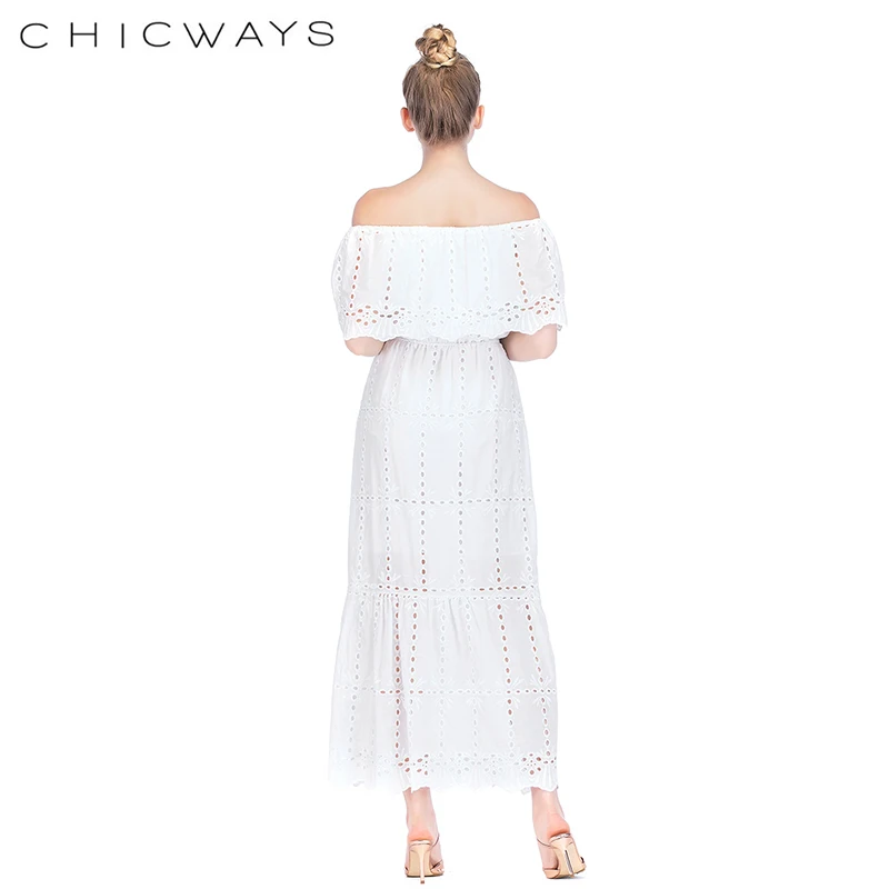 Chicways сексуальное повседневное пляжное осеннее платье с вырезом лодочкой и