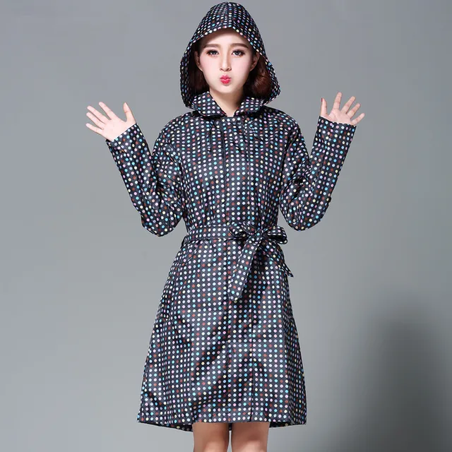 Japanese Colorful Polka Dot Raincoat Ladies Cute Poncho Fashion Polka
