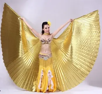 

[ Fly Eagle ] Free Shipping Gold Egypt Costume Isis Belly Dance Wings Dance Wear Wing Hot New