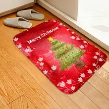Рождественский фланелевый коврик Рождественский Санта-Клаус декоративное украшение в форме звезд коврики утолщенные Нескользящие резиновые домашние кухонные коврики