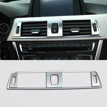 

Car Central control air outlet decorative frame Cover sticker ABS Chrome For BMW 3 Series F30 2013-2019 Accessories car styling