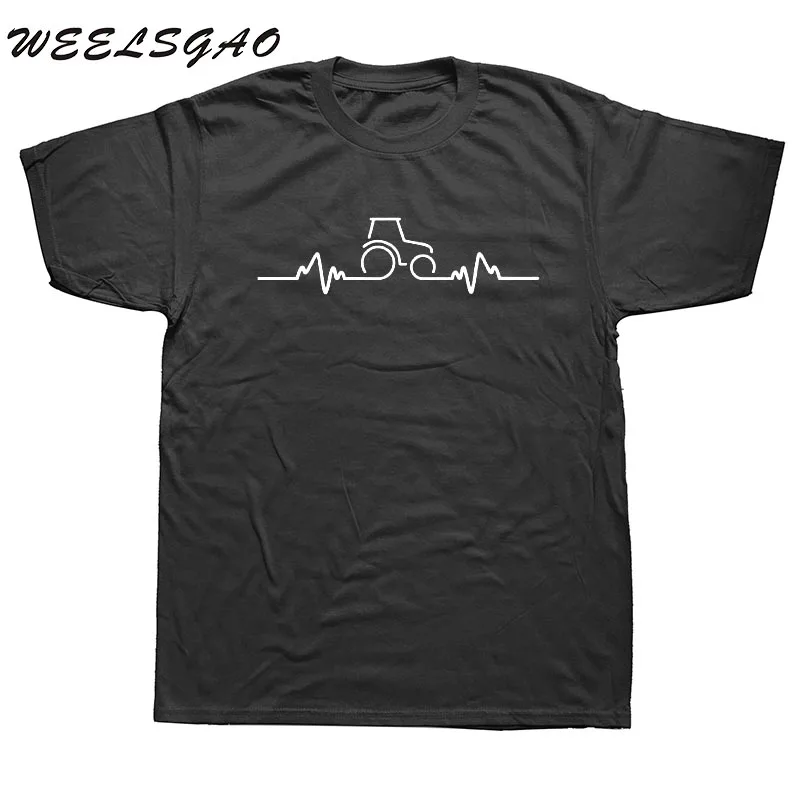 

TRACTOR PULSE T-SHIRT Farm Farmer Gardener Funny Birthday Gift Present T-Shirt Fashion Men T shirt Men New
