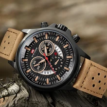Sports Watch Calendar Quartz Waterproof Leather Strap Watch Men Fashion Men's Military Outdoor Wristwatch relogio masculino 2019 Sports Watch Calendar Quartz Waterproof Leather Strap Watch Men Fashion Men's Military Outdoor Wristwatch relogio masculino 2019