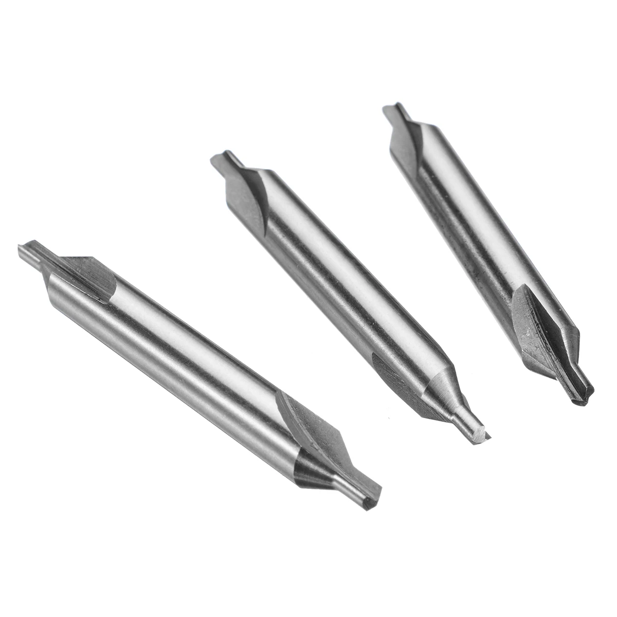 10pcs 60 Degree Combined Drill 2.5mm High Speed Steel Center Drill Countersinks Power Tools for Producing Center Holes