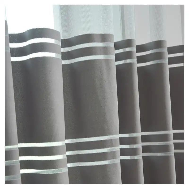 Europe Knitted Tulle Curtains For Living Room Window Screen Transparent Fabric Black White Grey Sheer Bedroom Door Curtain