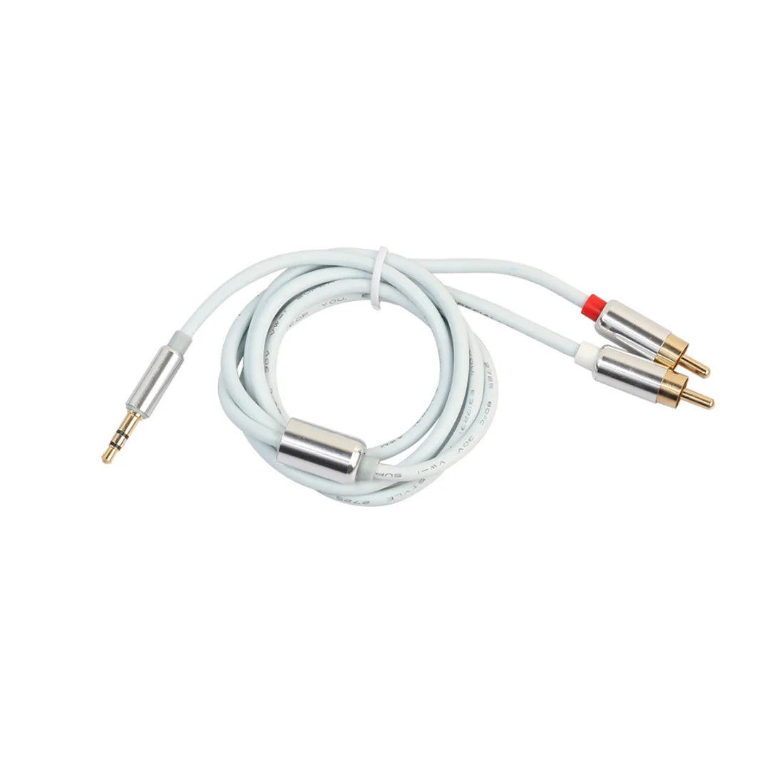 Mayitr 1pc 1M 3.5mm Jack Male to 2 RCA Male Audio Cable 2 Colors High Quality AUX Stereo Y Adapter Cable Cord for Speaker MP3