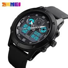 Skmei 1514 relógio digital 2 relógio de exibição de tempo relógio esporte relógios à prova dwaterproof água masculino relógios de pulso relojes hombre