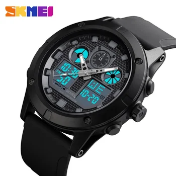SKMEI 1514 Men Digital watch 2 Time Display Clock Sport Watches Waterproof Male Wristwatches Relogio Masculino Relojes Hombre weide watch men sport water resist black leather strap led display auto date quartz wristwatches masculino clock relojes hombre
