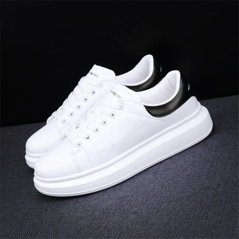 

Mcqueens Top quality Spring Designer Wedges White Shoes Female Platform Sneakers Women Tenis Feminino Casual Female Shoes Woman