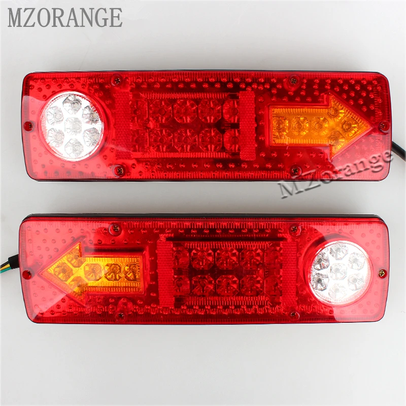 2PCS 12V 23 LED Trailer Tail Braking Turning Reversing Lights For