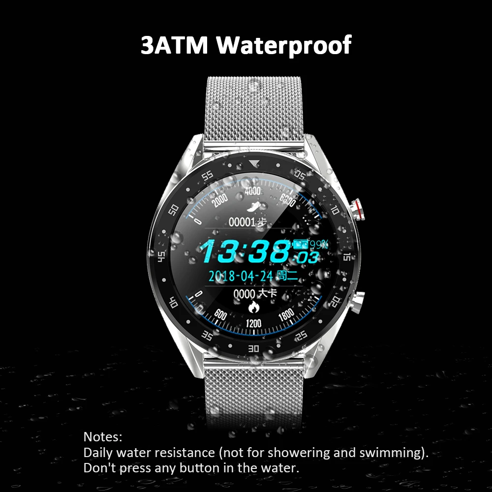 Смарт-часы Microwear L7, мужские спортивные часы, фитнес-трекер, монитор сна, часы для IPhone/Android, водонепроницаемые часы# Xj30