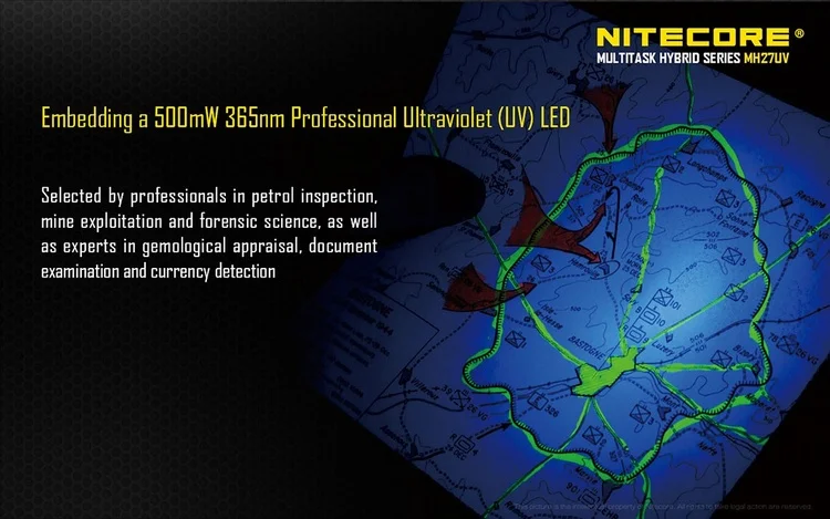 NITECORE MH27 MH17UV Охотничий комплект 1000LM 4xleds хайлайтер Шестерни Охотничий Тактический военный поисковый фонарь фонарик BoxSets чехол