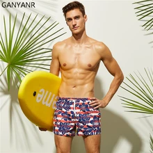 GANYANR мужские шорты для плаванья Шорты для плавания Бермуды для серфинга Одежда для пляжа Быстросохнущий купальный костюм сексуальные боксеры купальные костюмы для мужчин