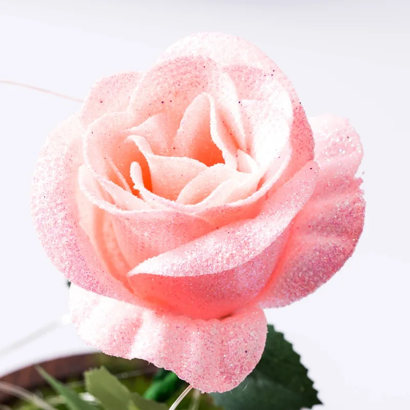 День матери День Святого Валентина вечная роза цветок со стеклянной крышкой Светодиодные Цветочные сохраненные свежими люминесцентные