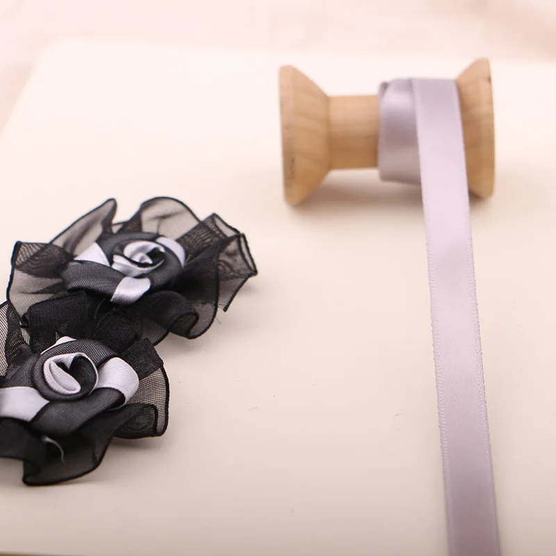 

25 YARD 1CM Gray clothing accessories ribbon diy packaging decoration material