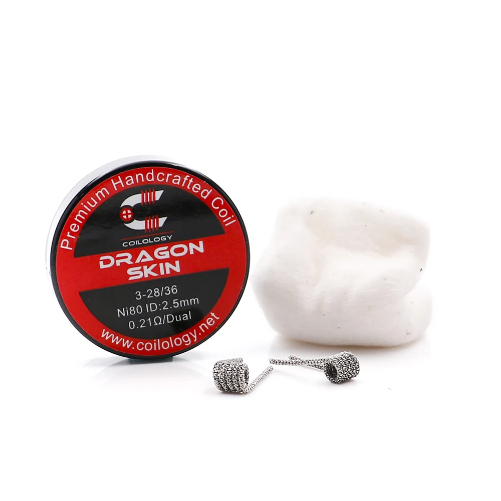 

Coilology Dragon Skin NI80 EGO Coils For Rebuilt Tank Atomizer Kit Accessory Resistance Metal E-cig Wires