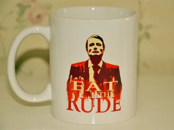 

New Quality Ceramic Coffee Mug Cup Hannibal Eat The Rude ---Loveful