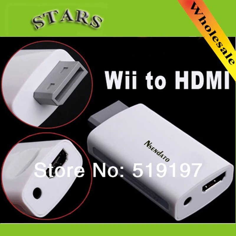 HDMI конвертер адаптер для wii к HDMI Full HD 1080 P Выход высококлассные конвертер HDTV,+ дропшиппинг