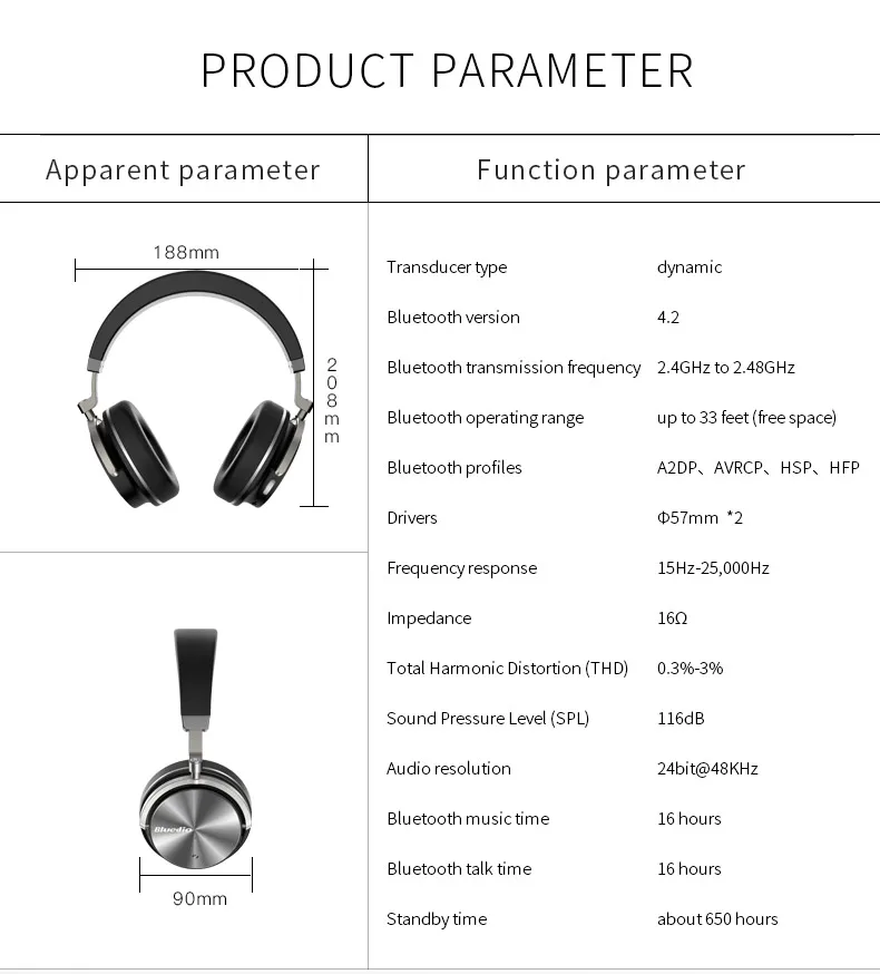 Bluedio беспроводные наушники, портативная bluetooth гарнитура T4 с микрофоном для IPhone, huawei, Xiaomi, музыкальные наушники