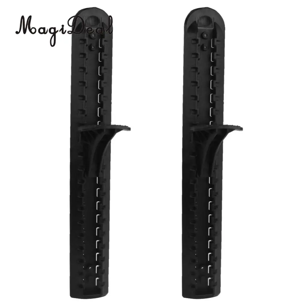 2 Pcs 18 inches Length Durable Black Nylon Kayak Foot Brace Pedal Kit with Trigger Lock for Canoe Pedal Inflatable Boat Dinghy