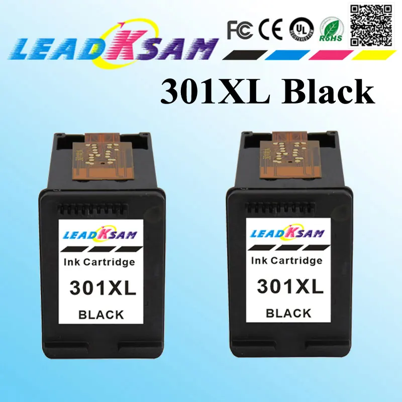 

2Pcs 301XL Refill Ink Cartridge Black Replacement for 301 xl compatible for hp301 Deskjet 1010 1510 1512 1514 2050A 2540 3052