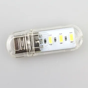 

DC5V 3xSMD5730 Cool White 5500-6500K USB LED Bulb LED Night Lamp