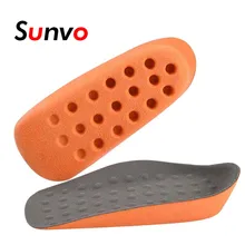 Sunvo wysokość zwiększenie wkładki noszenie skarpety dodaj 2cm masaż plastry do stóp oddychające komfort wkładki dla mężczyzn kobiety buty podeszwy