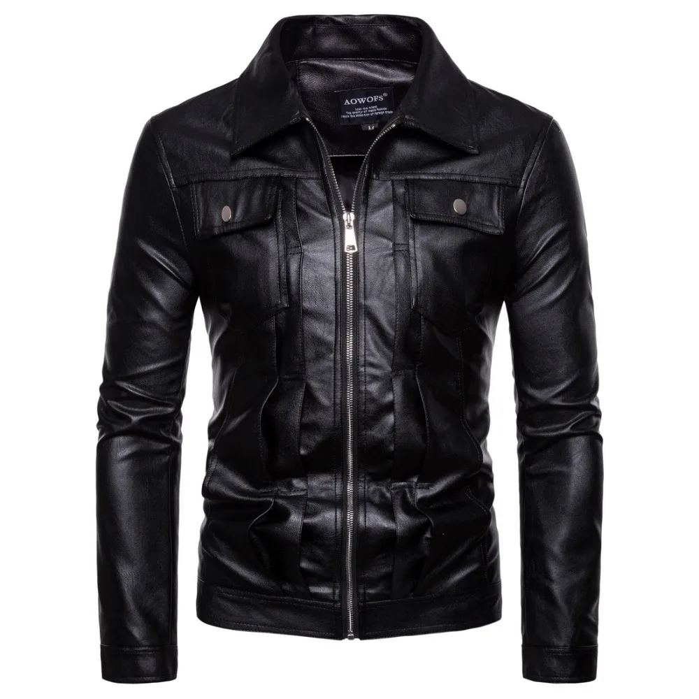 Новое поступление брендовая мотоциклетная кожаная куртка Мужские кожаные куртки Jaqueta De Couro Masculina мужские кожаные куртки Прямая поставка