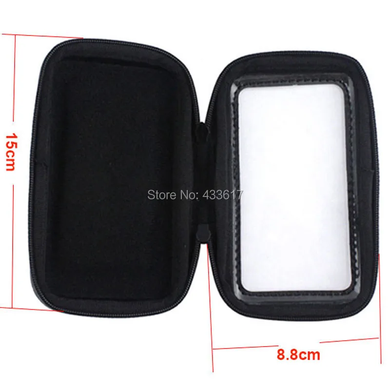 motorcycle bicycle handlebar gps mobile holder with waterproof bag 08