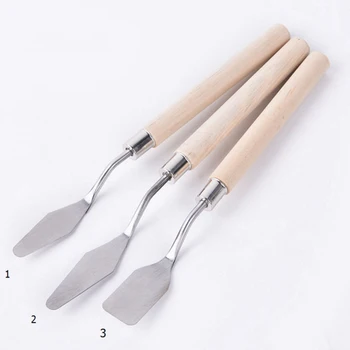 

Gouache oil paint scraper Art supplies utility knife Wooden handle plastic handle palette knife
