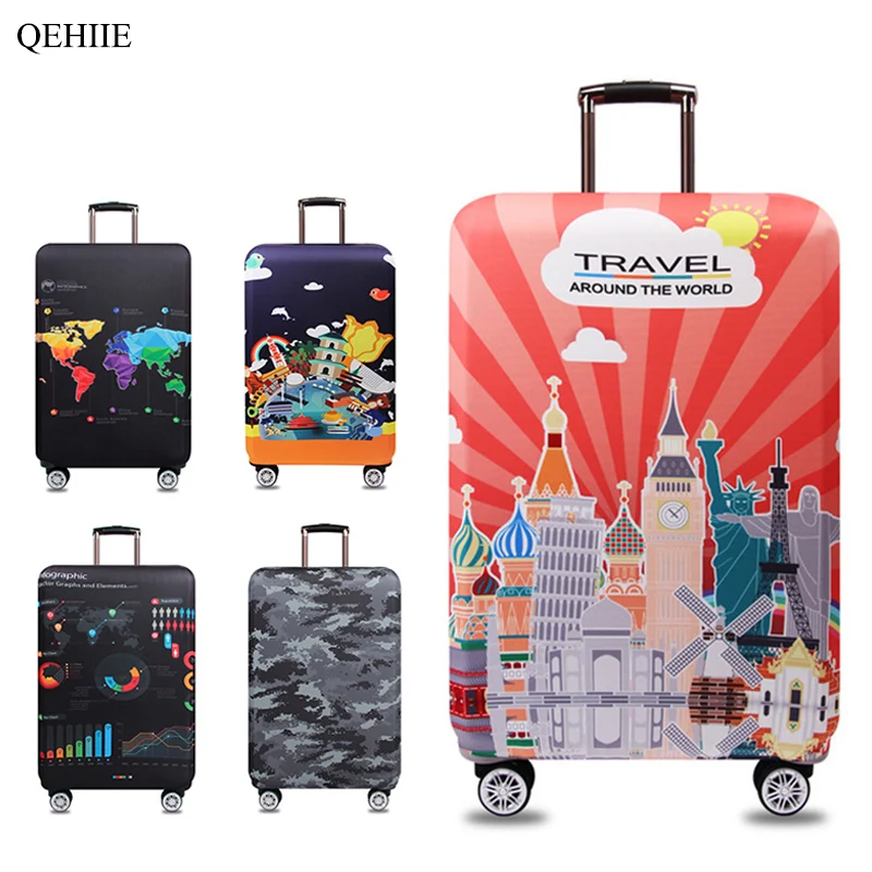 2018 new elastic protective sleeve brand designer fashion suitcase suitcase protective cover organizer Travel Accessories