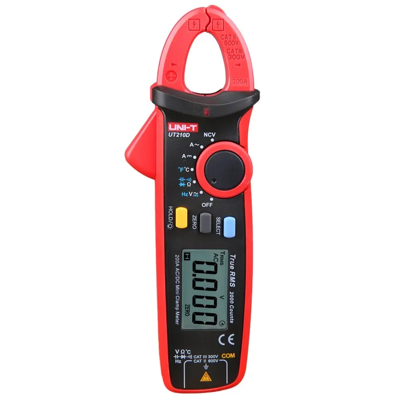 

Professional Multimeter Digital Clamp Meter Voltmeter Thermometer AC/DC Current Voltage Capacitor Resistance Temperature Tester