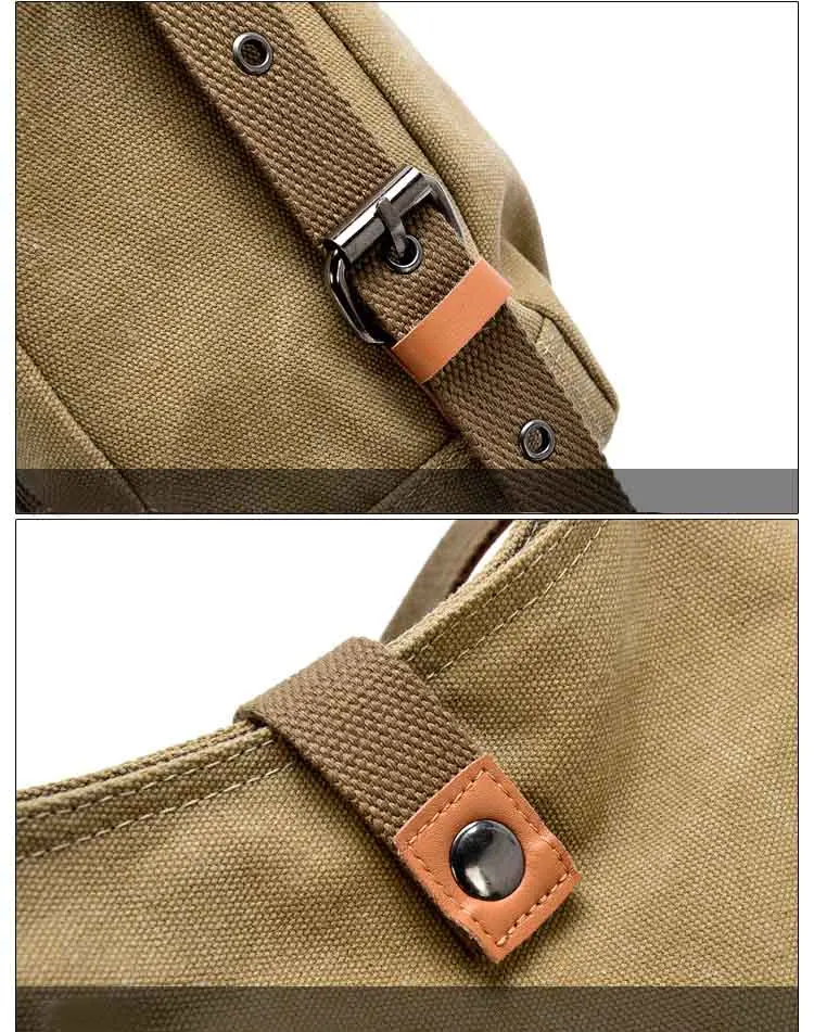 Women's Washed Canvas Handbag Large Capacity Shoulder Bags Female Casual Crossbody Tote Lady Vintage Camel Black Messenger Pack (15)