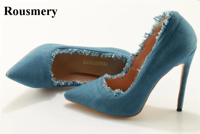 denim pumps shoes