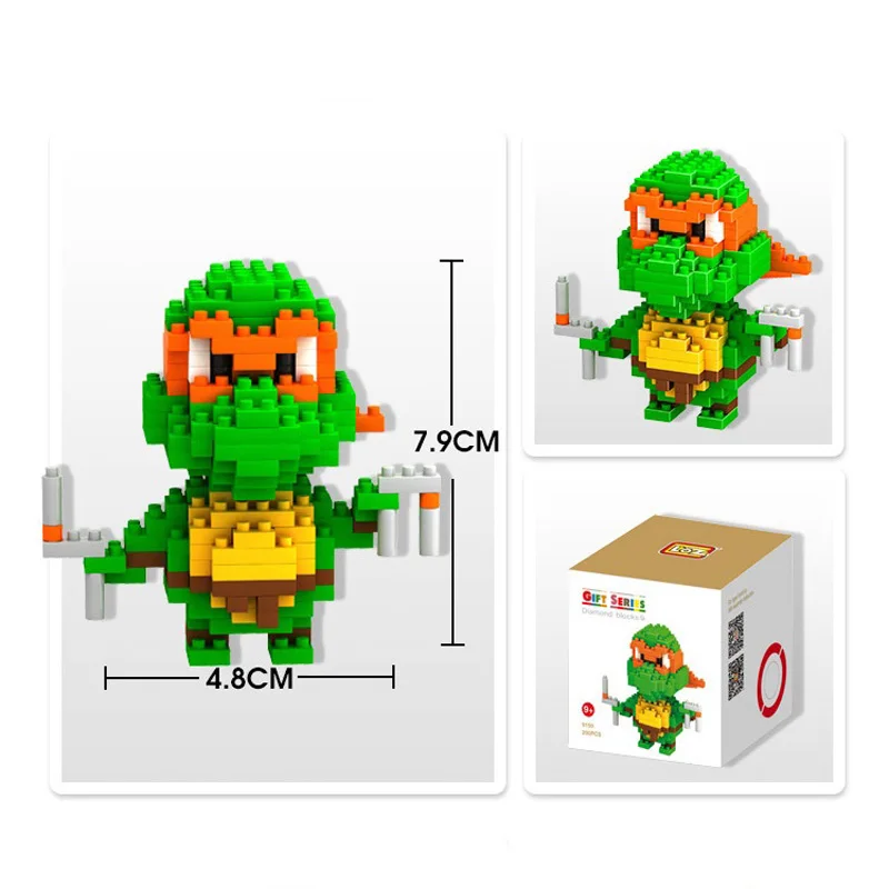 Loz ladrillos de construcción Michelangelo bloques regalo niños DIY juguetes educativos Menino Juguetes Loz ladrillos de construcción Michelangelo bloques regalo niños DIY juguetes educativos Menino Juguetes