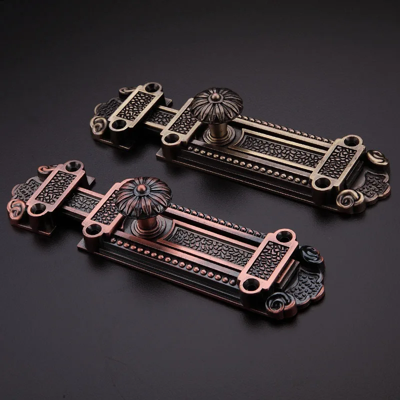 

High-grade Zinc alloy antique door bolts plain-fitting sliding door lock bronze European luxury latches door hardware security
